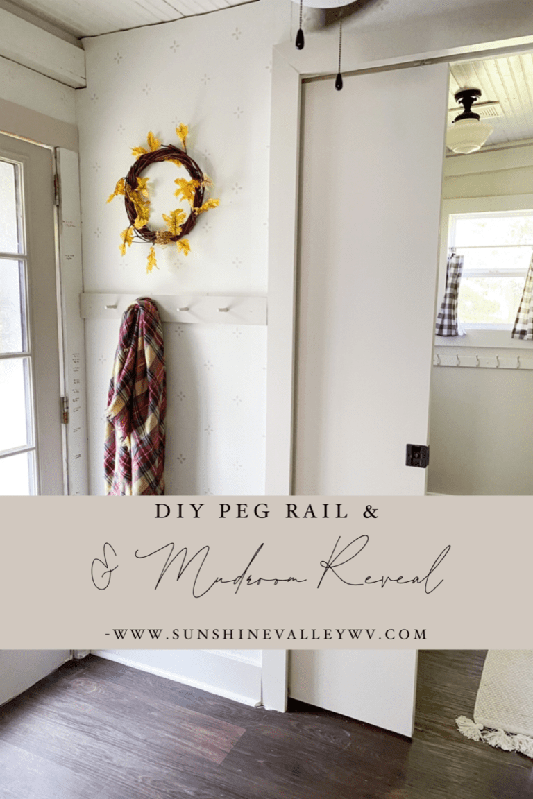 DIY Peg Rail & Mudroom Reveal