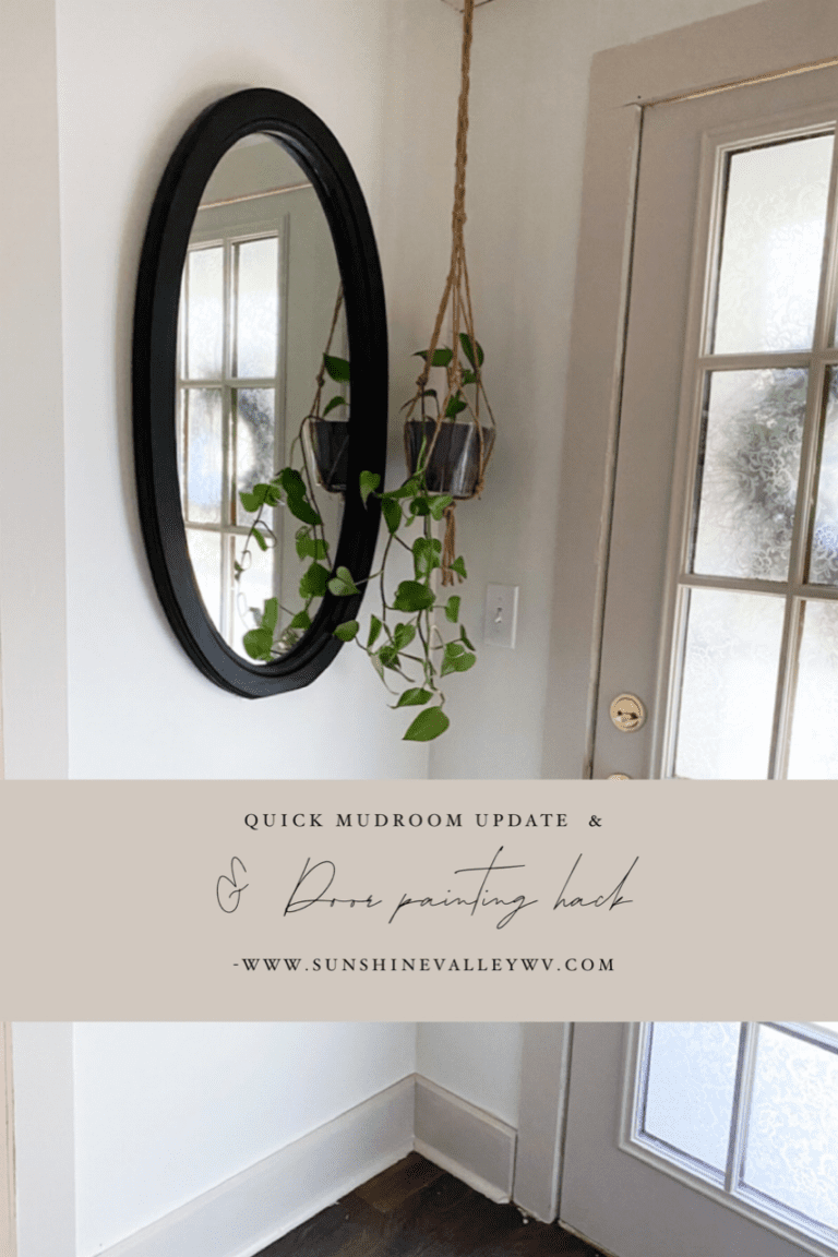 Quick Mudroom Update & Door Painting Hack