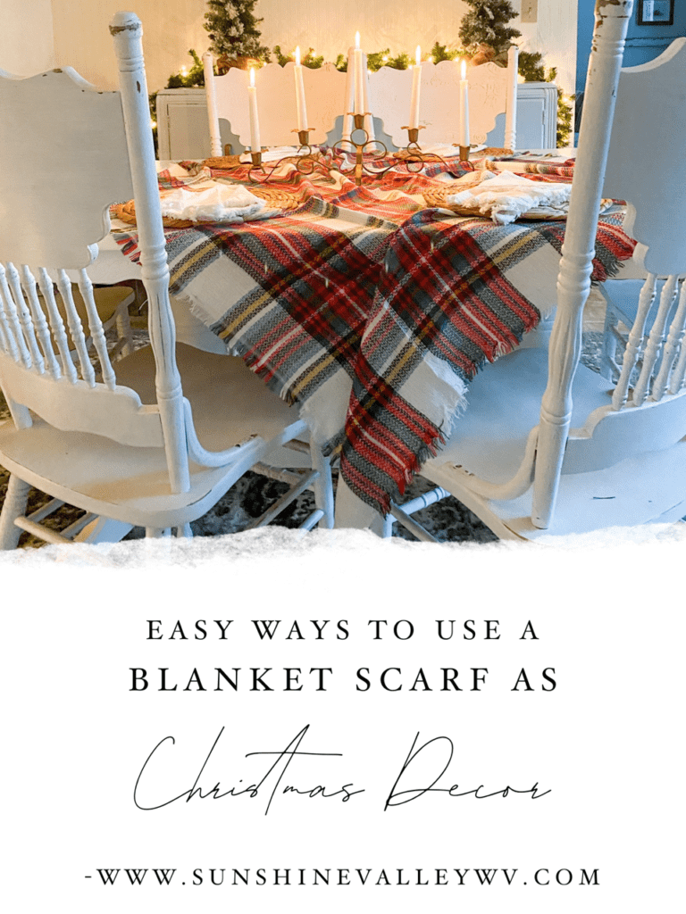 simple ideas for a blanket scarf in your christmas decor