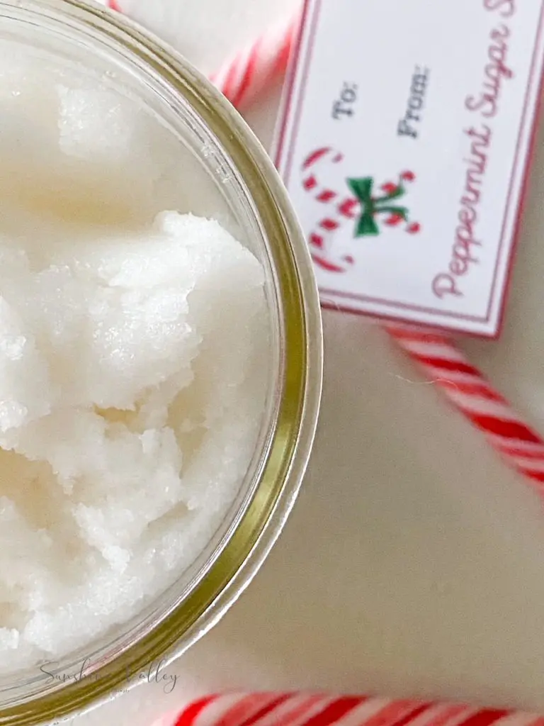 sugar scrub with peppermint essential oil 