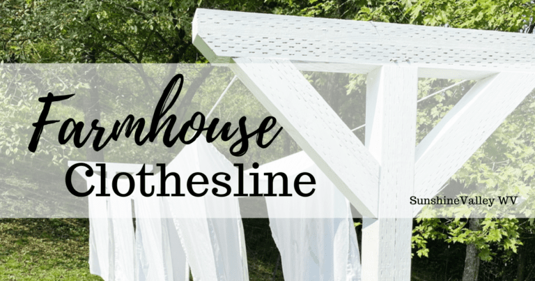 Simple Farmhouse-Inspired DIY Clothesline