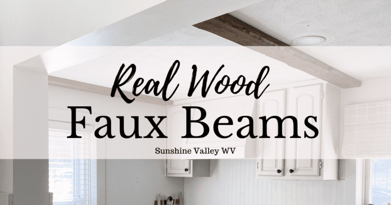 How We Installed Real Wood Faux Beams in the Kitchen