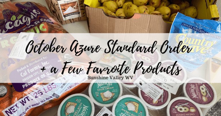 October Azure Standard Order+ A Few Favorite Products. Plus, what I’m stocking up on for the Holidays!