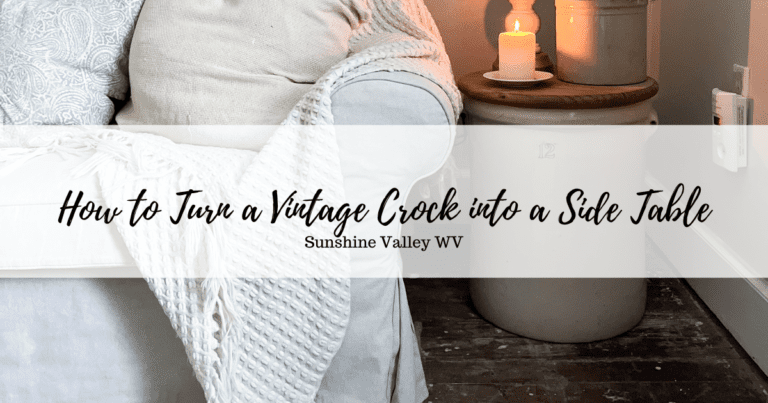 How to Turn a Vintage Crock into a Side Table