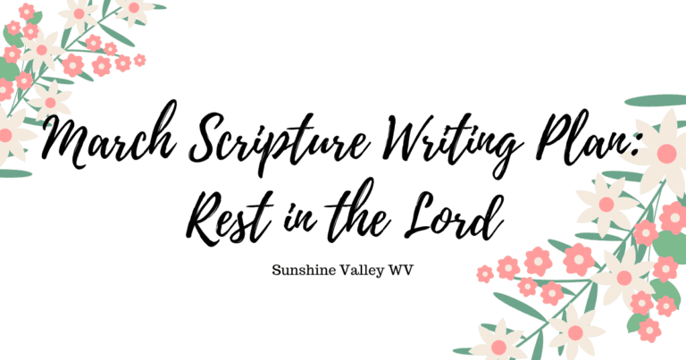 March Scripture Writing Plan: Rest in the Lord