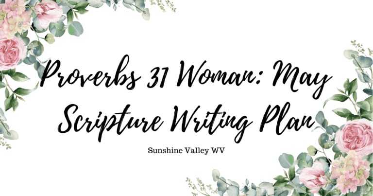 The Proverbs 31 Woman: May Scripture Writing Plan