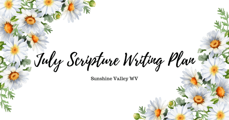 Holding Onto Gods Promises: July Scripture Writing Plan