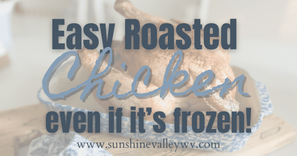 a graphic for Facebook of a roasted chicken with a text overlay that says "how to roast a whole chicken" 