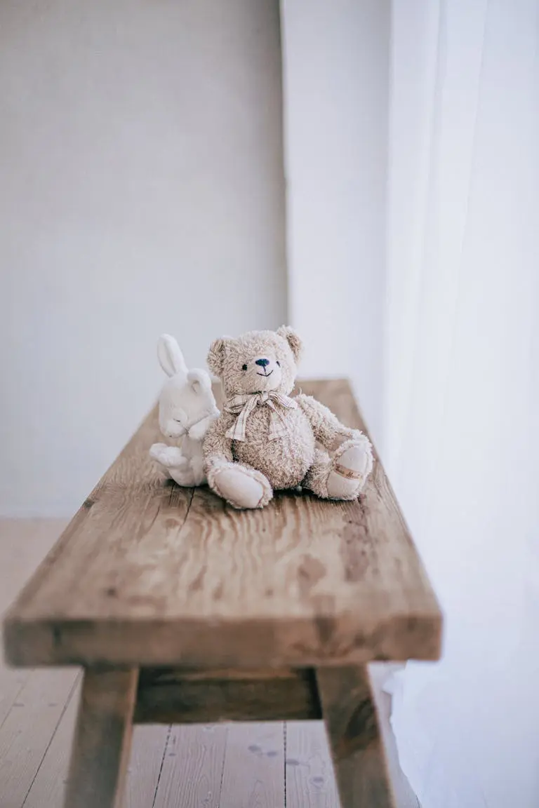 Teddy Toys on Table